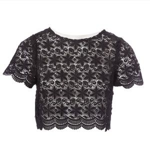 Reformation Pierrot Lace Crop Top